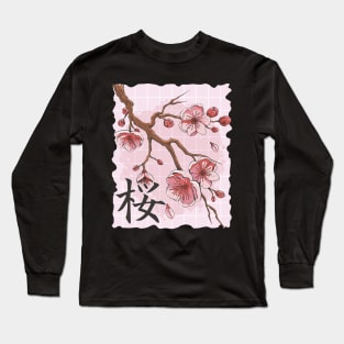 Japanese Cherry Blossoms Long Sleeve T-Shirt